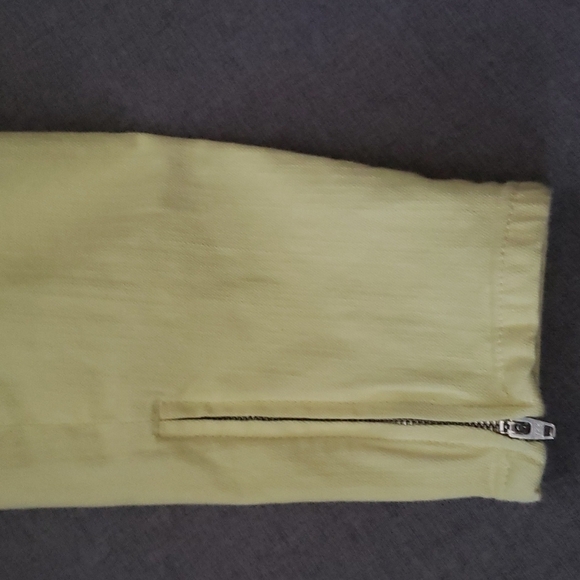 The Limited demin 678 jeans women's size  4 yellow 6" zip ankle - Picture 6 of 16